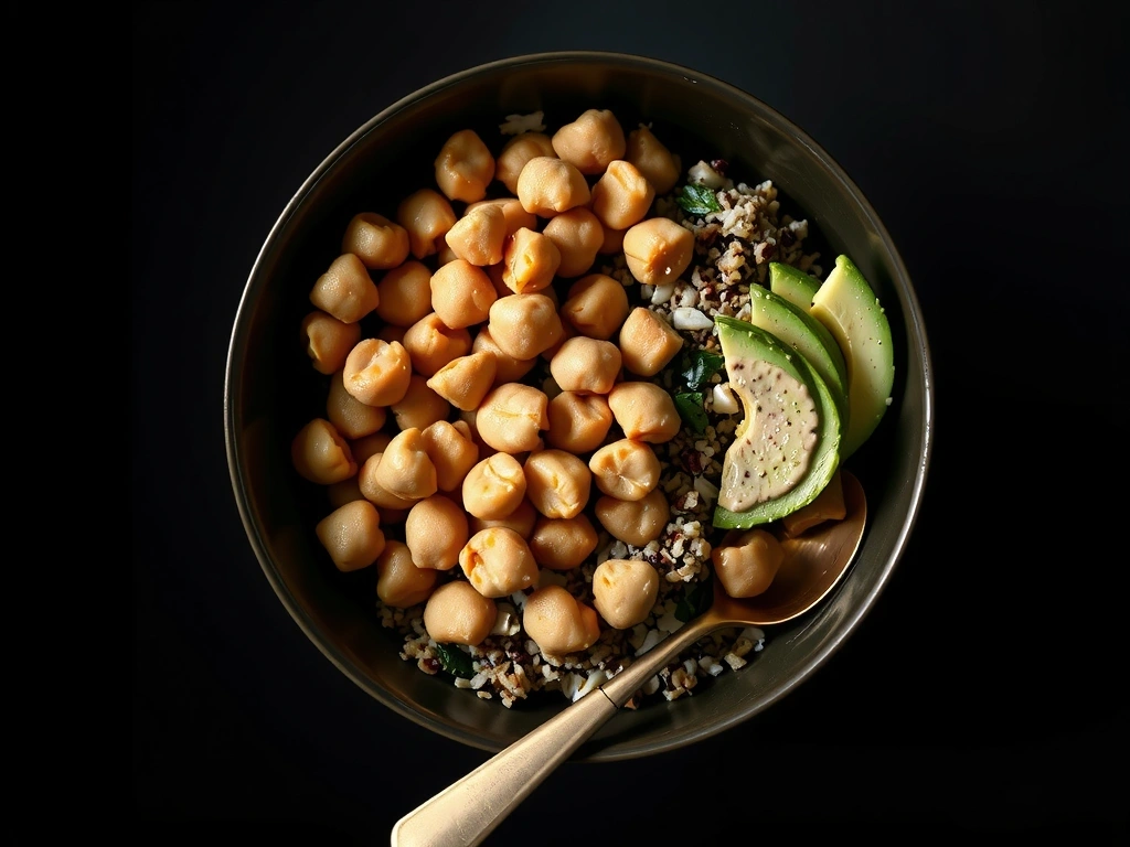 Minimalistisches pflanzliches Gericht